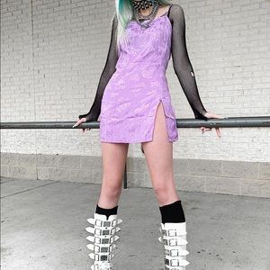 Motel Rocks Datista Slip Dress | Satin Rose Lilac